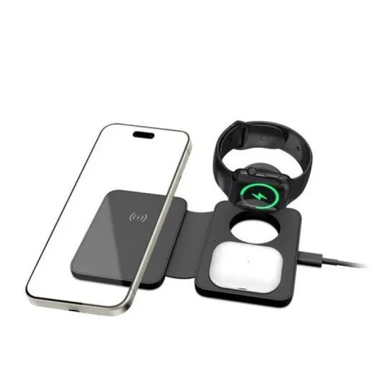 Xpower Wlm9 3 In 1 Magnetic Wireless Charging Pad - Black